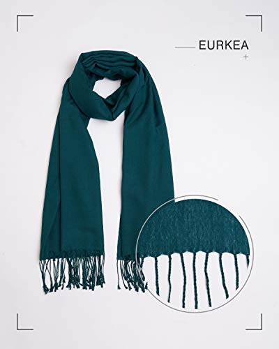 EURKEA Women's Scarf Pashmina Silky Soft Shawls Wraps Stole for Evening, Wedding and Gift - color: Moss Green