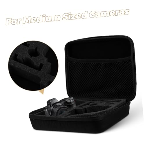 VILLCASE Camera Accessories Storage Bag Medium Size Waterproof Camera Case for Travel Photography with Compartments and Adjustable Strap
