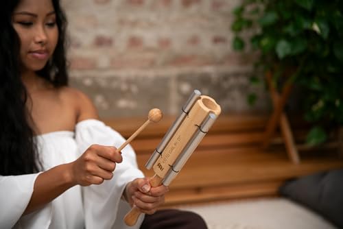 Three Tone Energy Chime with Long Resonance For Calming Meditation, ASMR, Sound Healing, and Yoga — Includes Mallet - style: Diminished triad: G#6, B6, D7