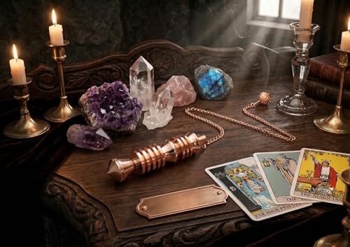 Openable Egyptian Ring Copper Pendulum for Reiki Healing, Dowsing & Chakra Balancing – Divination & Meditation Tool for Energy Cleansing - color: Egyptian Ring Copper Metal Pendulum