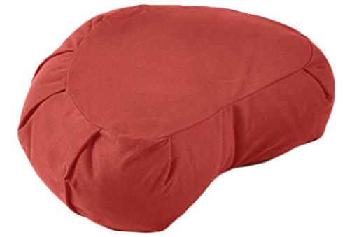 YogaAccessories Crescent Cotton Zafu Meditation Cushion - color: Cardinal Red