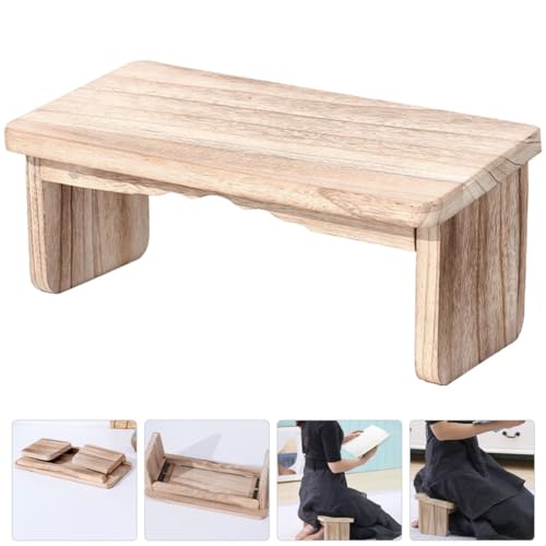 Outanaya Meditation Kneel Sit Stool Wooden Meditation Bench for Home Temple Relaxation Non-Slip Design for Comfortable Sitting and Improved Circulation