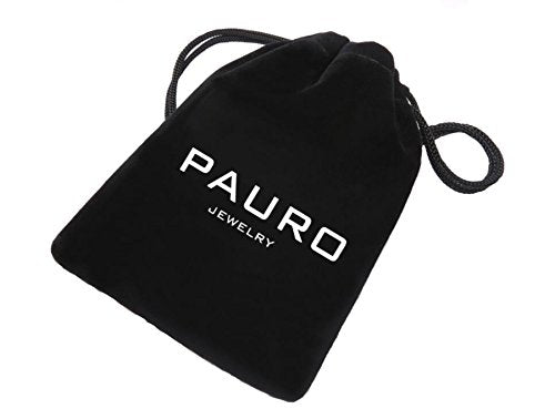PAURO Men's Stainless Steel Meditation Yoga Necklace Tibetan Buddhist Pendant with 24 Inches Chain