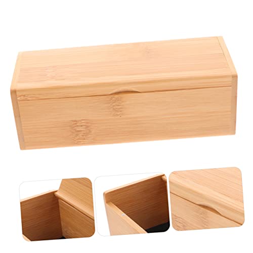 Cabilock 2pcs Bamboo Storage Box with Lid Organizer for Jewelry Trinkets and Keepsakes Lightweight and Bamboo Wood Design