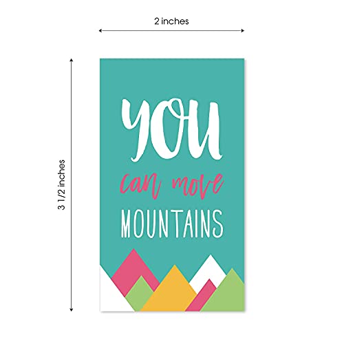 Canopy Street Motivational Quote Cards / 2" x 3.5" Inspirational Flat Business Cards / 50 Mini Kindness Cards / 25 Uplifting Designs/Encouraging Reward Cards - color: Motivational