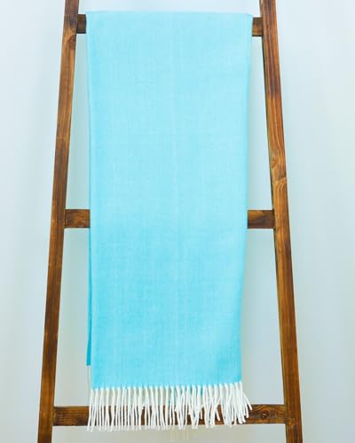 Cotton Acrylic Adirondack Herringbone Woven Throw (Santorini) - color: Santorini