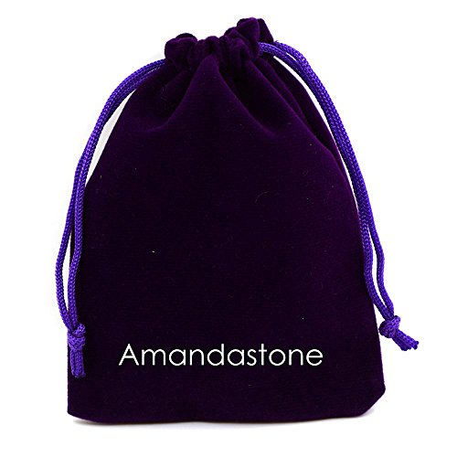 Amandastone Natural Gemstone 8mm Round Beads Stretch Bracelet 7 Inch - color: Multicolor Amazonite