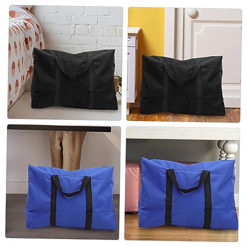 2pcs Heavy Duty Oxford Cloth Storage Bag for Clothes and Quilts Portable Moving Organizer Zipper for Home Storage and Travel
