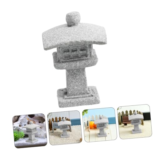 ULTECHNOVO Japanese Mini Statue Zen Garden Lantern Stone Sculpture for Indoor Outdoor Decor
