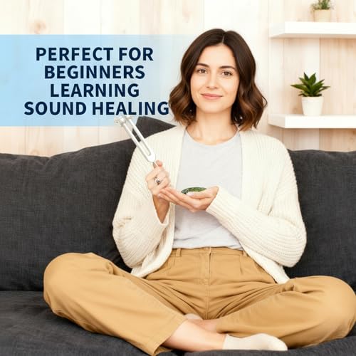 Tuning Forks for Healing Set–128Hz, 136.1Hz, 256Hz, 384Hz. Chakra Sound Healing Instrument for Meditation,Yoga, Reiki Energy,Perfect Mother's Day & Birthday Gifts for Women