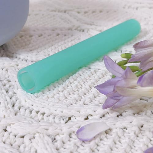 Singing Bowl Mallet Hollow Acrylic Silicone Rubber Striker Mallet for Playing Quartz Crystal Singing Bowls with Bundle Pocket(Blue) - color: Blue
