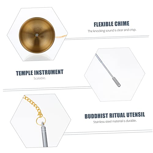 Telescopic Chime for Meditation and Rituals Flexible Buddha Utensil for Temple Use Lightweight Dharma Tool for Ceremonies Simple and Practical Design for Chanting