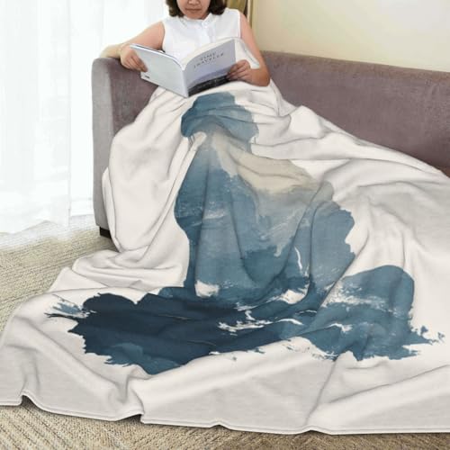 Abstract Female Silhouette in Seated Meditation Blanket Anti Pilling Throw Fleece Flannel Lightweight Cozy Bedspread Living Room Women Adults and Kids Bed Sofa 40"X30"