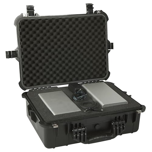 Strongway 20in. Plastic Waterproof Storage Case With Foam, Ammo Box, Fit Use of Drones,Camera,Equipments,Pistols, (Black) - color: Black