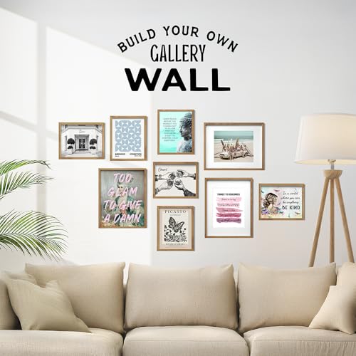 Buddhism Buddha Statue Art Print FRAMED - Inspirational Motivational Zen Quote Wall Decor for Bathroom, Home, Apartment, Spa, Yoga or Meditation Room, Unique Gift for New Age Women - 8x10 Blue Picture - size: 8"L x 10"W, style: Framed