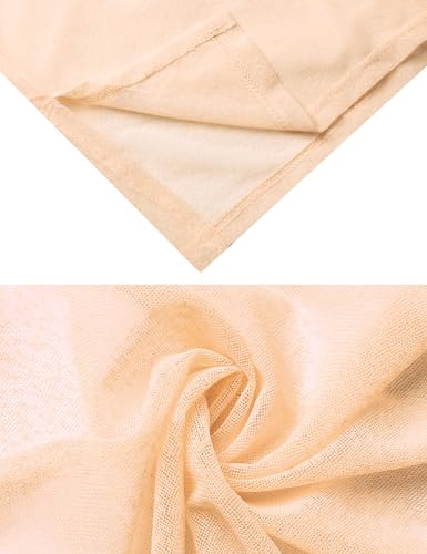 iClosam Women Casual 3/4 Sleeve Sheer Open Front Cardigan Sweater Kimono - color: Beige, size: Small