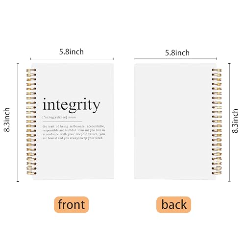 Integrity Definition Inspirational Notebook, Motivational Journal, Inspirational Gifts for Coworkers Women Men, Inspiring Work Spiral Notebooks 5.5x8.3 Inch - color: 14-explanation-notebook