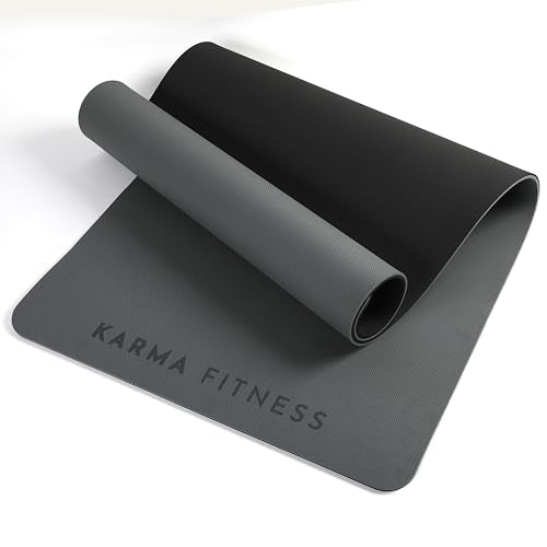 Large Exercise Mat – Extra Thick 10mm Workout Mat (72"x32") – Non-Slip TPE Yoga Mat for Women & Men – Pilates, HIIT, Fitness & Home Gym Mat – Includes Free Carry Bag - color: Grey