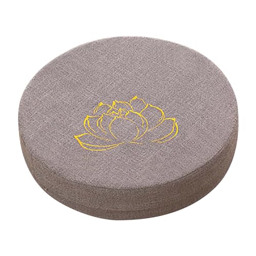 Round Hard Foam Cotton Cushion, Meditation Pad for Kneeling Practice at Home and Office (Gray) - color: Gray