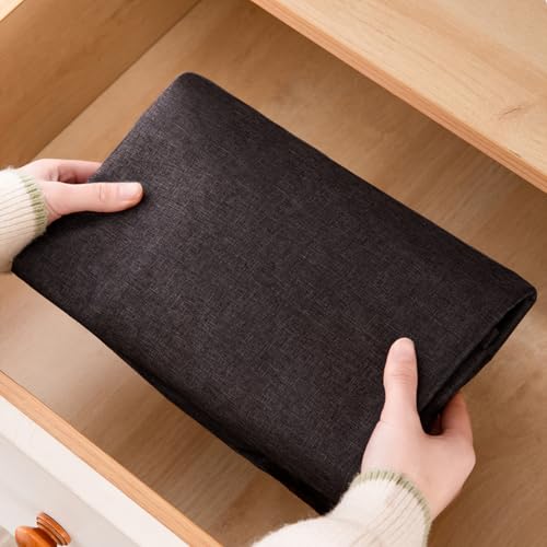 Large Oxford Cloth Storage Bag for Blankets Comforters Bedding, Heavy Duty Organizer Container with Zipper Closure, 27.5 Inches by 19.7 Inches by 11.8 Inches, Dark Gray