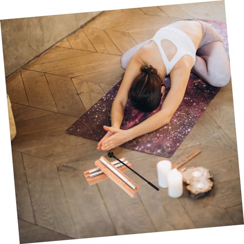 2Sets Meditation Chimes Wooden Hand Chimes with Mallet for Mindfulness and Yoga Practice Durable and Wood Construction for Resonating Echo and Beautiful Tones