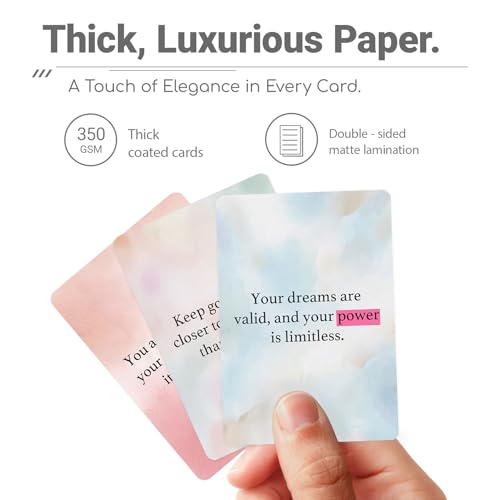 Badass Affirmation Cards for Women – 56 Motivational Self Care Cards, Encouragement Gift for Friend Sister Daughter, Mother’s Day Gift, Class of 2026 Graduation Gift, Inspirational Gift for Her