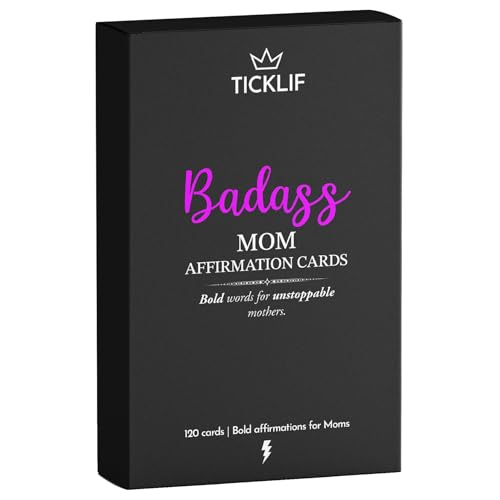 Badass Affirmation Cards for Women, Her, Moms – Birthday Gifts – Mothers Day Gifts , 120 Daily Motivational and Inspirational Cards for Strong Women, Funny & Empowering Deck New Mom, Wife, First Mom from Son, Daughter, Kids, Husband