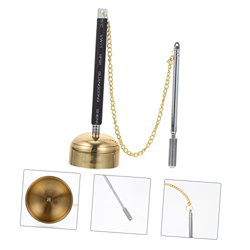 1pc Meditation Sound Chime Handbell for Temple Use Buddhist Instrument Wooden Material for Praying and Small for Easy Handling