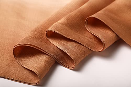 WINCESS.YU Women Gradient Scarf Long Shawls and Wraps Fashion Plain Pashmina Formal Scarf - color: Camel Gradient