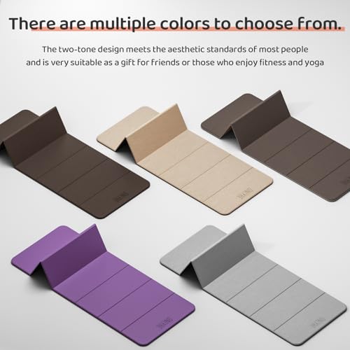 Foldable Yoga Mat (12mm) Exercise Mats for Home Workout,Comfortable and Durable,Thick-Portable Folding Mat,Non Slip,Pilates Mat Thick,Outdoor Use,Meditation,Travel,Camping(71"x24" x0.47")
