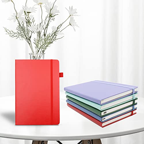 Lined Journal Notebooks with Pen Loop, Hardcover Notebook Journal for Work, 100Gsm Premium Thick Paper with Inner Pocket, Medium 5.7''''x8.4'''', ?bright Red, Ruled, 1 Pack - color: Bright-red