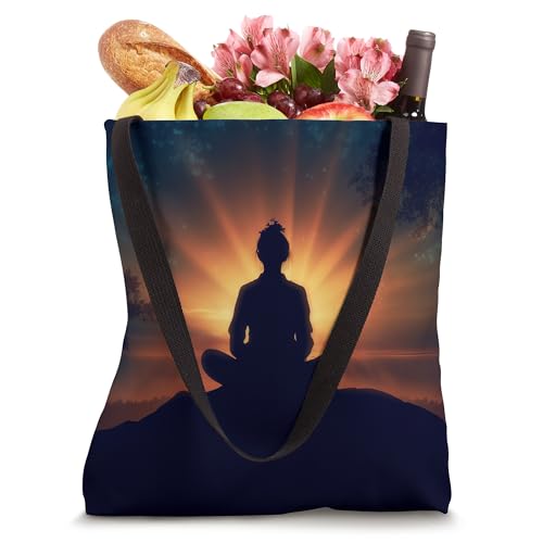 Yoga Night Sky Meditation Tote Bag