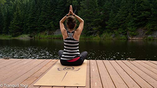 Natural Yoga and Exercise Mat - Excellent Grip and Joint Protection, Includes Carry Strap. - color: Cork - 5mm