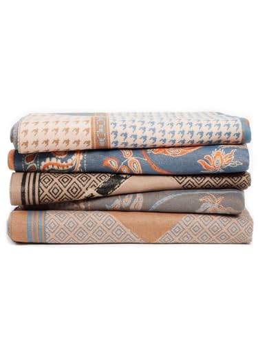 Women's Reversible Pashmina Shawl Wrap for Women Big Scarf Holiday Gifts - color: Blue-orange