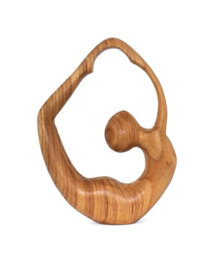 G6 Collection 10" Wooden Handmade Yoga Statue, Yoga Meditation Room Decor, Yoga Decorations for Home, Gift for Yoga Lover, Zen Gift Ideas, Figurine Instructor Office Studio Sculpture Yogi, Bow Pose - style: Bow Pose
