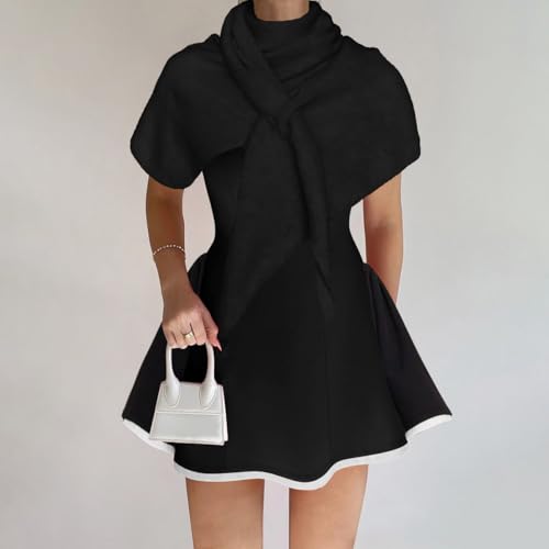Shawl Wraps For Women,Womens Knitted Knotted Shawls Wool Cashmere Shoulder Top Sweater Shawl Scarf for Fall Winter - color: Black