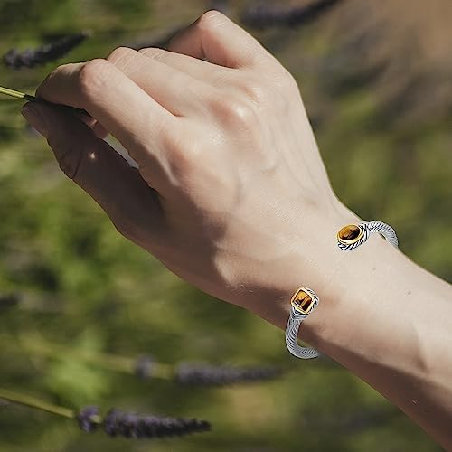 Jewel Bracelet Designer Brand Inspired Women Jewelry 4.5mm Thin Twisted Cable Wire Bangle Gem Stone Christmas Day Gift