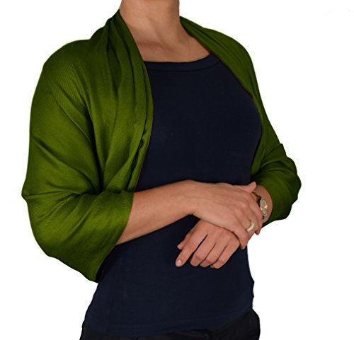 Peach Couture Women’s Pashmina Shawl Wrap – Warm Long Large Scarf for Evening Dress, Bridesmaid, Wedding & Bridal Wear - color: Forest Green