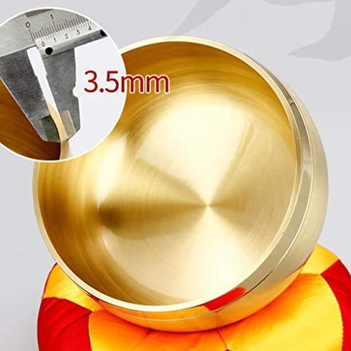 Tibetan Singing Bowl Meditation Set, Handmade Buddhist Music Bowl, Used for Yoga Prayer and Mindfulness Nepal Meditation Mat Accessories(7in)
