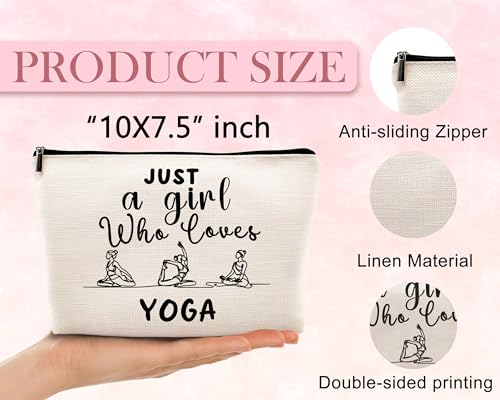 kdqua Yoga Gifts Makeup Bag, Gifts for Yoga Teachers Women, Meditation Gift Cosmetic Bags Zipper Pouch Travel Organizer Toiletry Bag