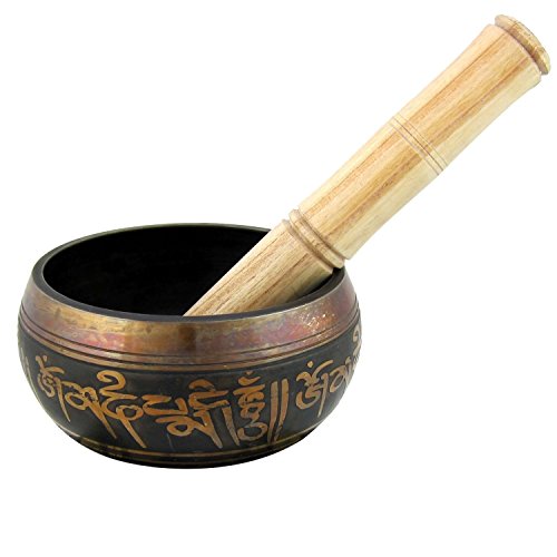 Christmas Gifts Brass Singing Bowl for Meditation and Spirituality Music Vibration Diameter 4 Inches
