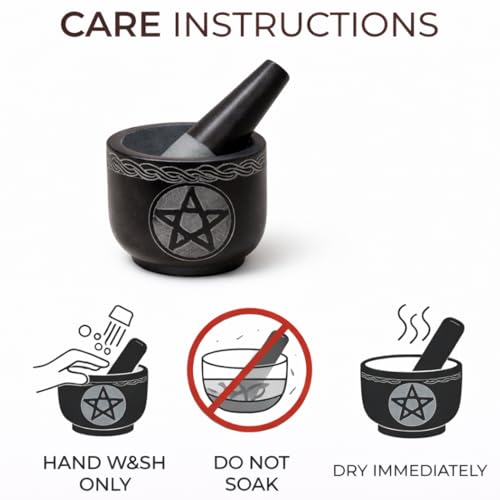 Mortar and Pestle Set Unique - Black Pestle and Mortar Bowl Solid Stone Grinder for Herbs Spice Guacamole Garlic Ginger Root