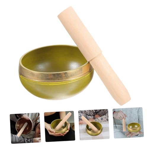 Yoga Meditation Copper Chime Himalayan Singing Bowl Tibetan Bowl Stick Decorative Sound for Zen Meditation
