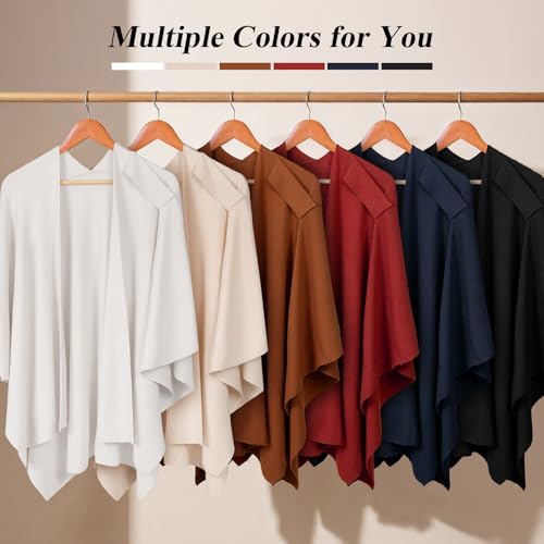 Shawl Wraps for Women, Front Poncho Wrap Sweater Cross Open Poncho Wraps, Knitted Elegant Shawls for Fall Winter