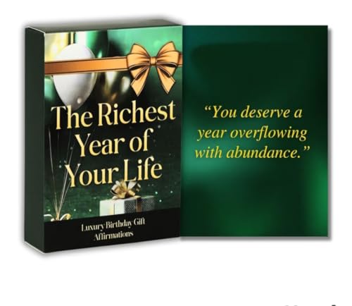 Isaac Liev Positive Daily Affirmation Cards For Women, Money & Wealth (Richest) Positive Affirmations Deck for Manifestation, Abundance & Success Mindset - style: 3-PACK -52 Birthday Cards, Money Abundance Affirmations, Richest Birthday