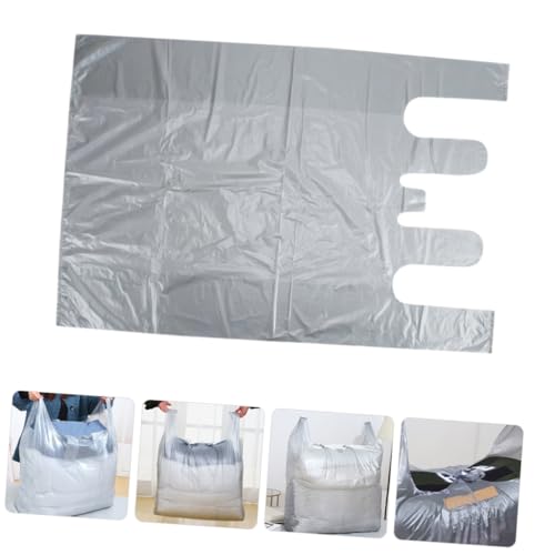 SOLUSTRE 10pcs Large Storage Bags for Clothes and Quilts Pe Material Portable Moving Bags for Blankets and Towel Organization for Home and Travel Gray