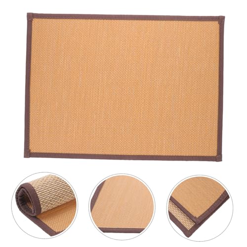 Woven Meditation Floor Cushion Thick Natural Seat Mat for Adults Decorative Sitting Pad for Living Yoga Bedroom Office Traditional Tatami Style