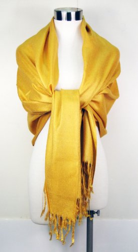 Tapp Collections™ Premium Pashmina Shawl Wrap Scarf - color: Golden Yellow