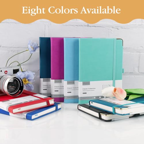 A5 Lined Journal Notebook, 8 Pack Hardcover 5.5"x8.3", College Ruled Journaling Notebooks for Notes-Taking, Fits for Work, School Supply, 160 Pages PU Leather Note Books