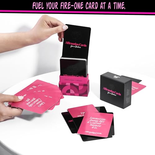 Badass Affirmation Cards for Women - Unique Birthday Gifts for Women - Daily Self Love & Confidence Cards - Empowering, Self Care, Motivation Deck (55 Cards, 400gsm, Not Scratch Off) - style: Badass (Best Seller)